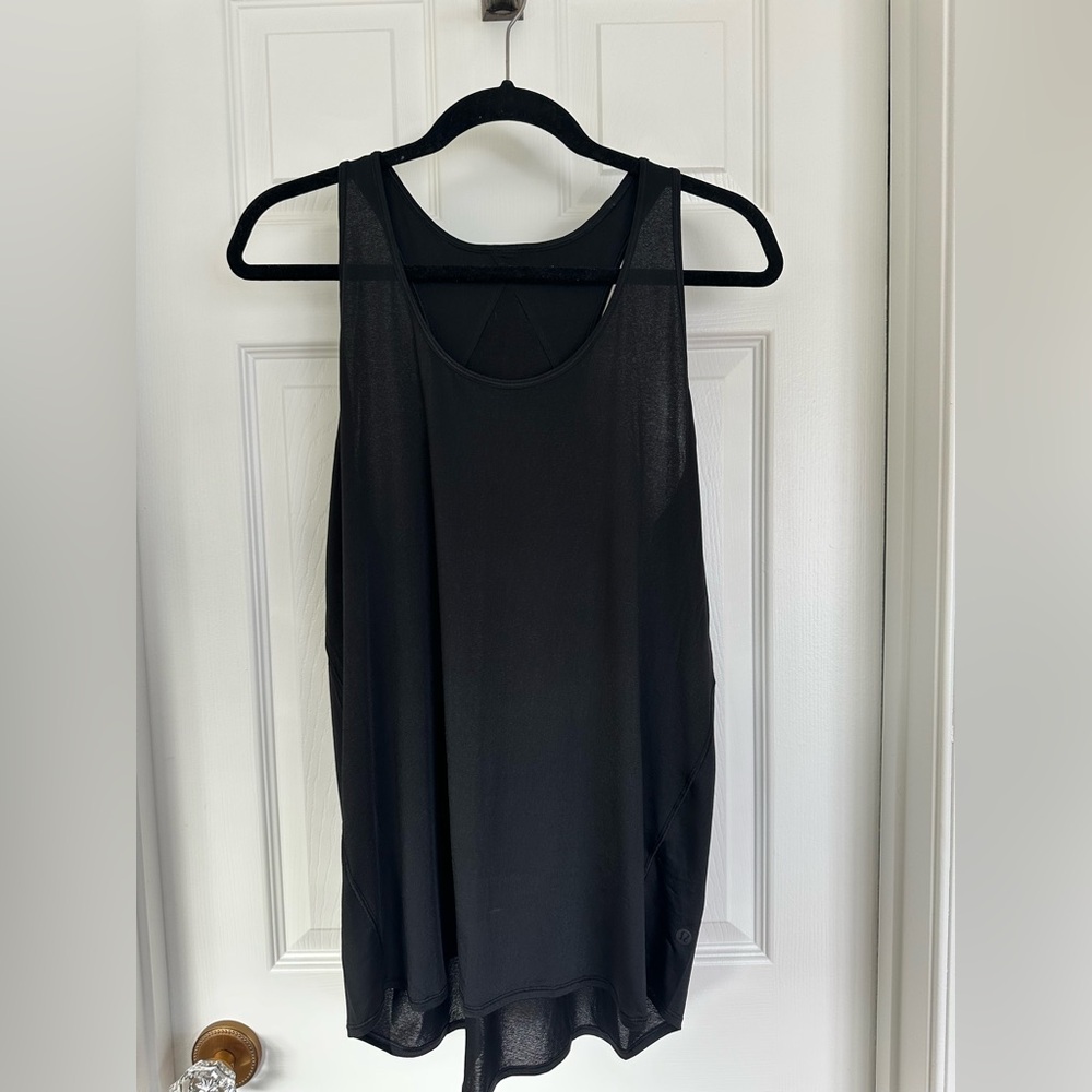 Lululemon Chic Black Sheer Tank Top